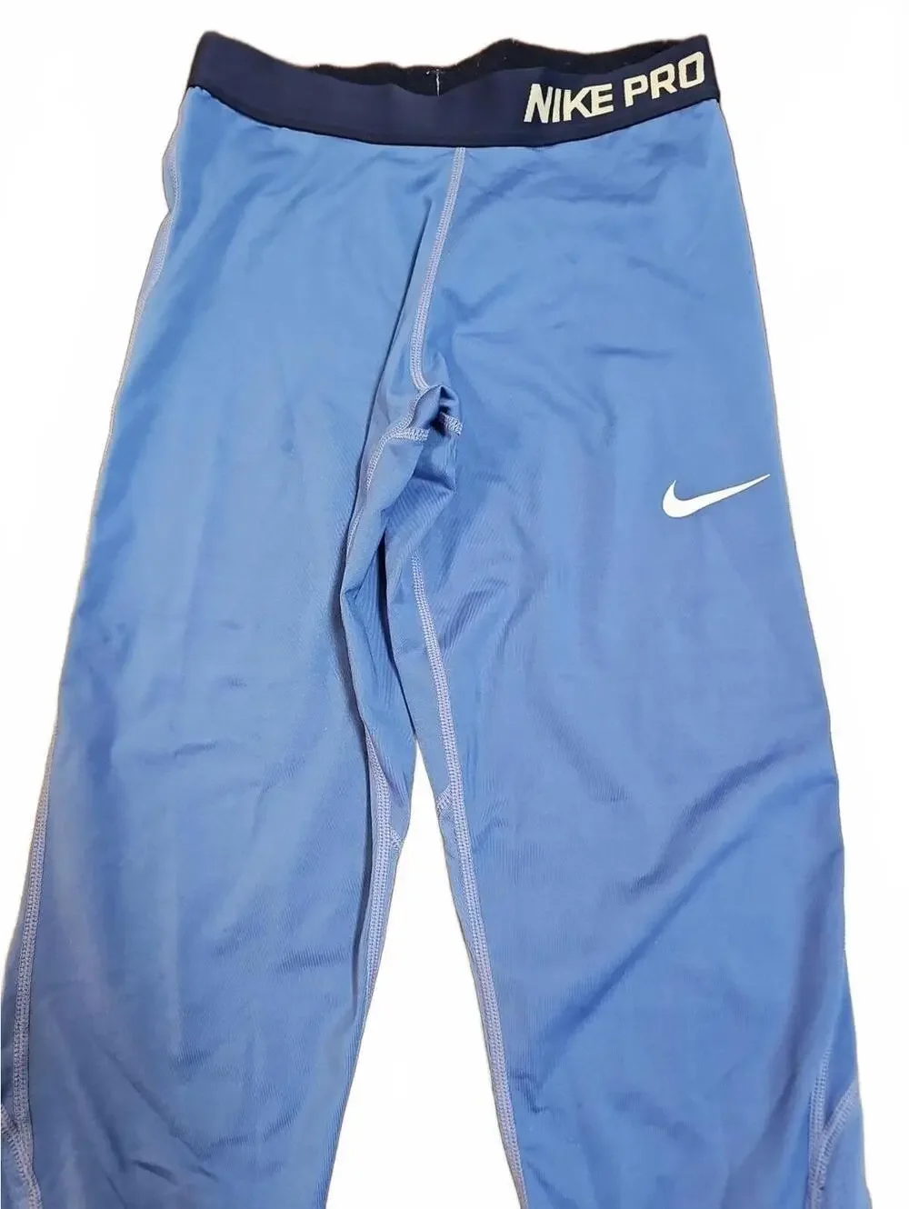 Nike Pro Youth Compression Leggings XL Blue Mesh Calf Panel Dri-Fit 24x19